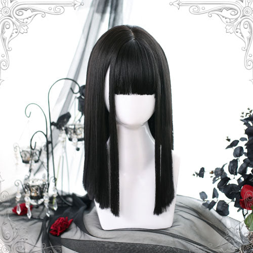 Natural Short Straight Hair Classic Lolita Wigs