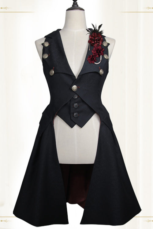 Black Immortal Thorn A Light In The Dark Ouji Lolita Vest