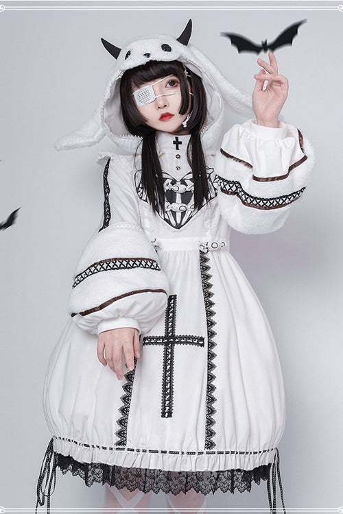 Demon Rabbit Gothic Lolita Dress OP by YingLuoFu (SF77)