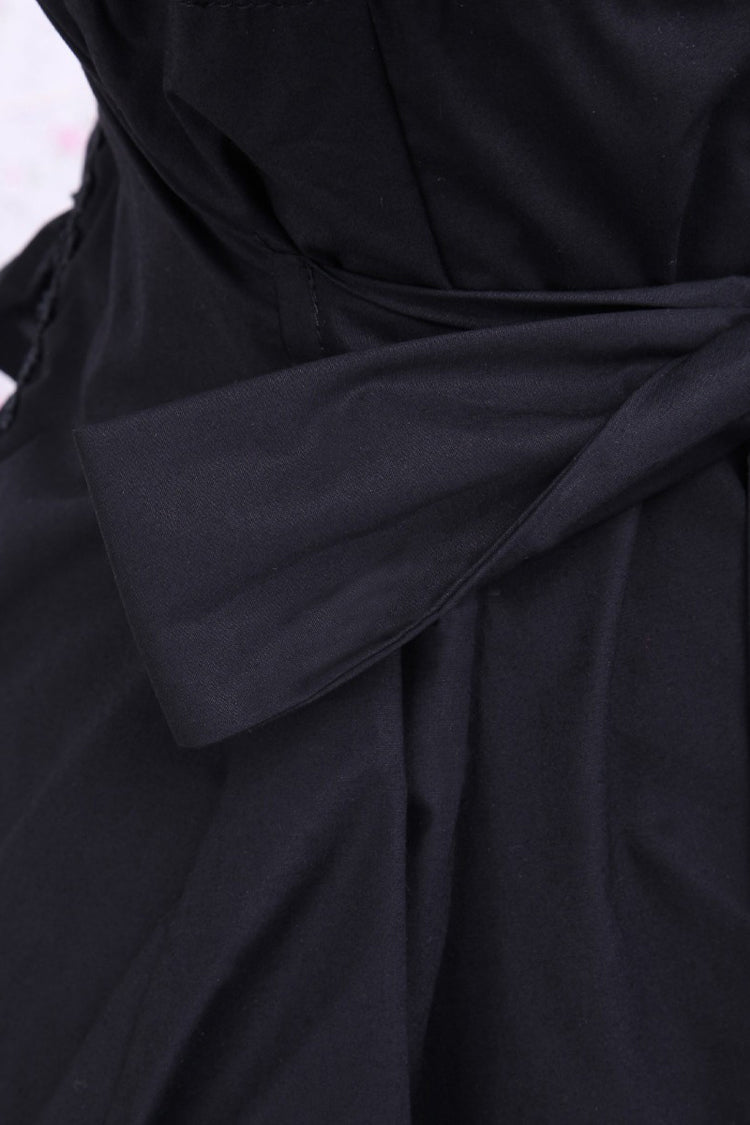 Black/White Cotton Multi-Layer Bowknot Cardigan Classic Lolita Dress