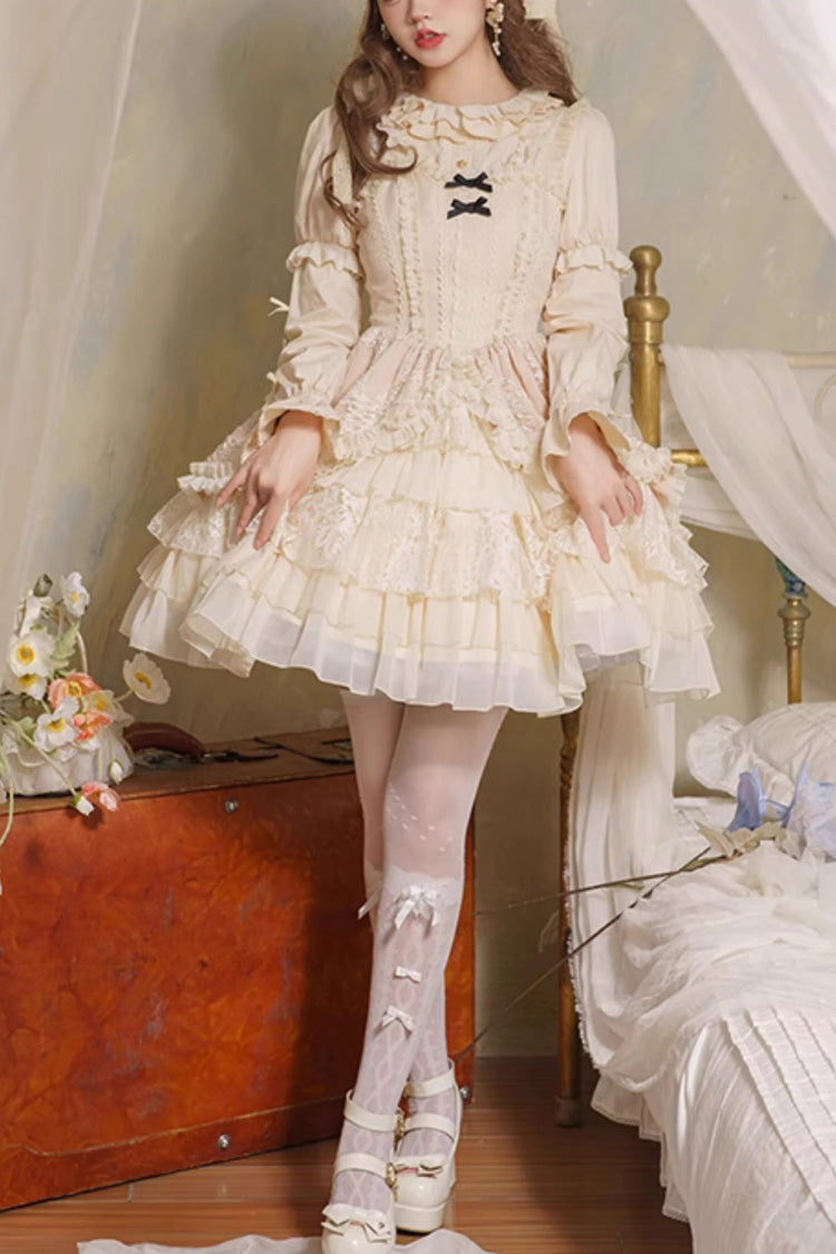 Yellow Elegant Ballet Sleeveless Multi-Layer Cake Sweet Lolita Jsk Dress